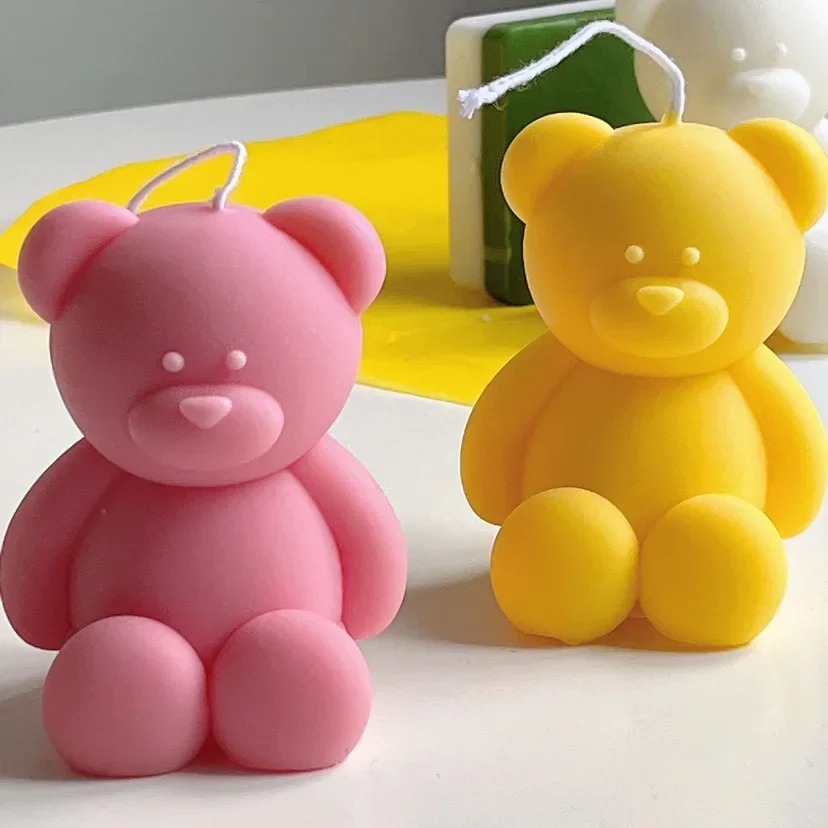 Candle Making Kit Diy - 3D Cute Cartoon Bear Silicone Candle