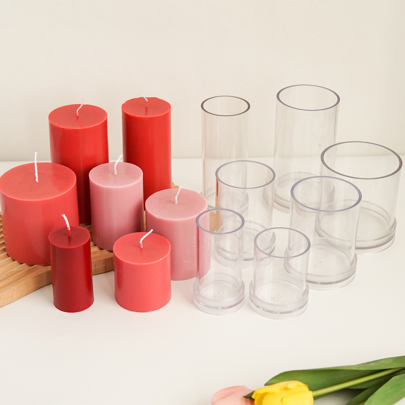 Candle Making Kit Diy - Various 3D Cylindrical Candle Mould Plastics