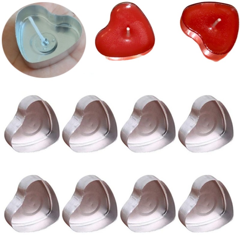 100 Sets Heart shaped Empty Al - Candle Making Kit Diy recensione e prezzo