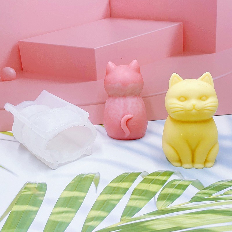 3D Fat Cat  Animal Silicone Ca - Candle Making Fat recensione e prezzo