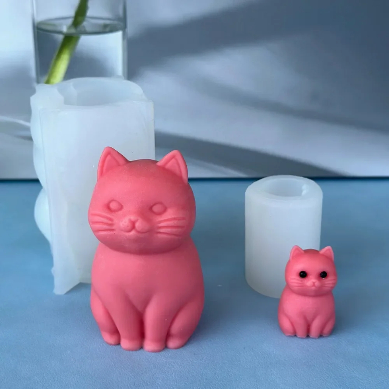 3D Fat Cat  Animal Silicone Ca - Candle Making Fat recensione e prezzo
