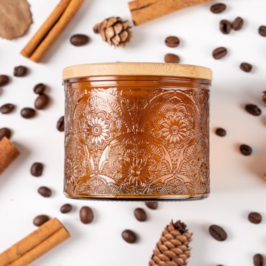 10 oz Embossed Glass Candle Co - Candle Making Glass Jars recensione e prezzo