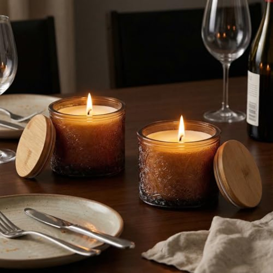 10 oz Embossed Glass Candle Co - Candle Making Glass Jars recensione e prezzo