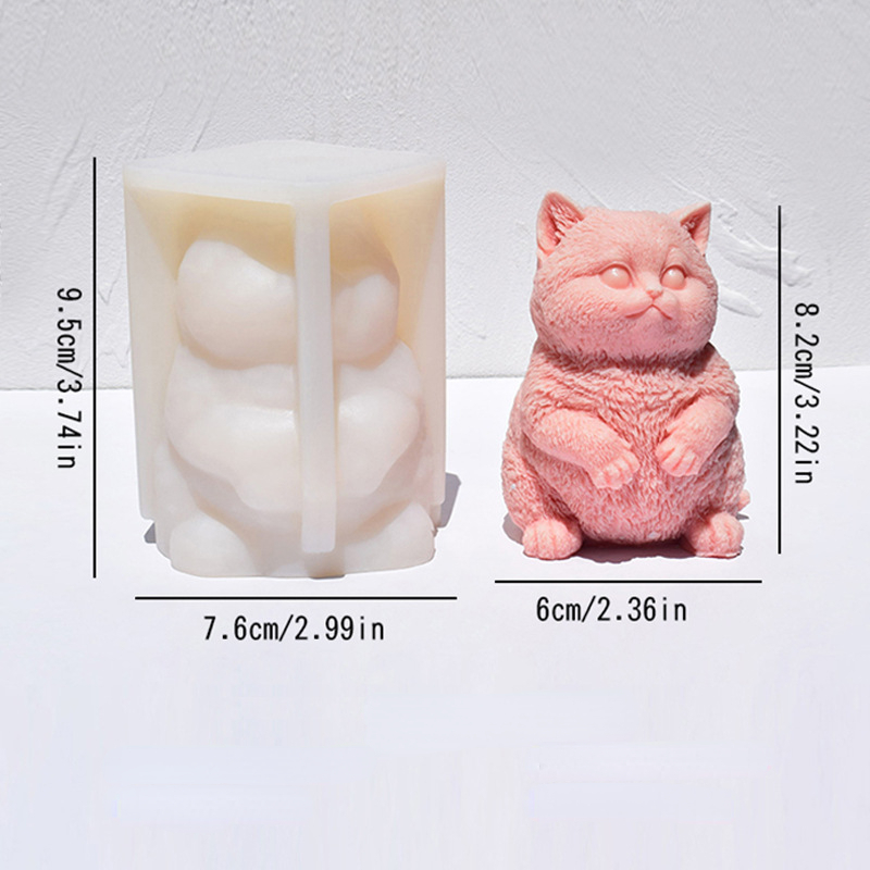 3D Fat Cat Silicone Candle Mol - Candle Making Fat recensione e prezzo