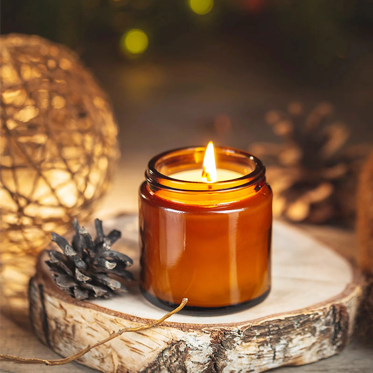 Glass Candle Jars, 4oz Amber R - Candle Making Glass Jars recensione e prezzo