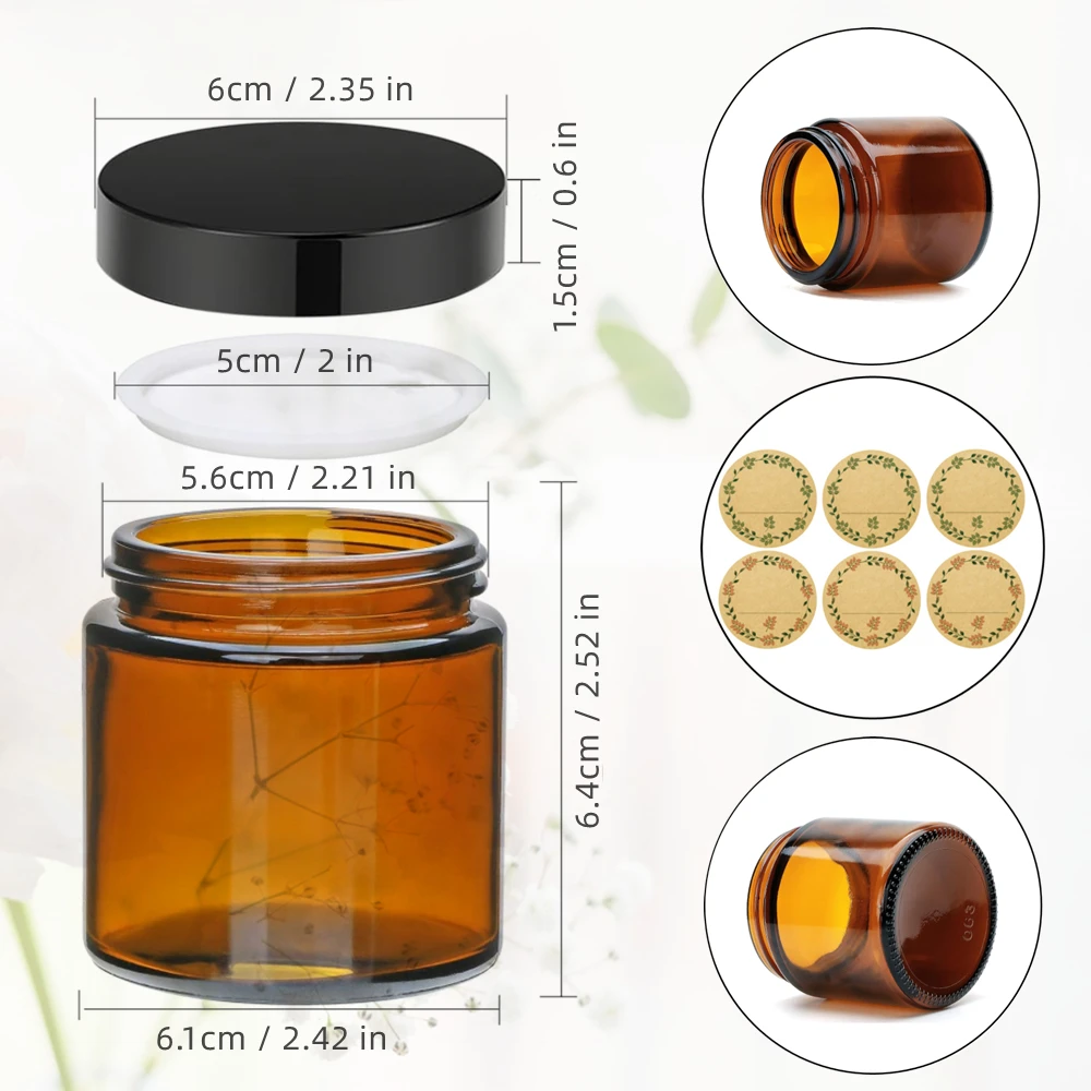 Glass Candle Jars, 4oz Amber R - Candle Making Glass Jars recensione e prezzo