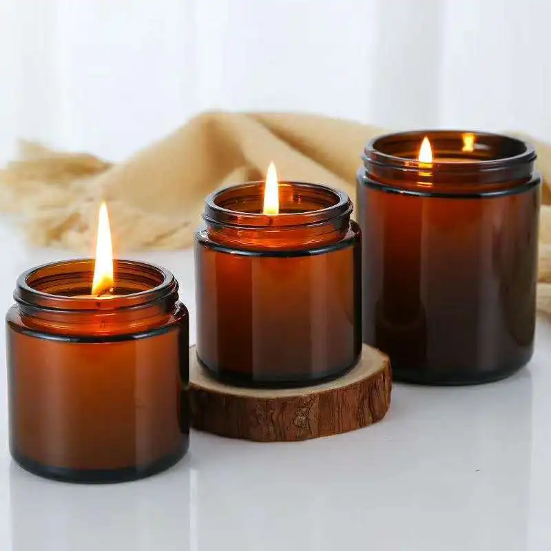 Glass Candle Jars, 4oz Amber R - Candle Making Glass Jars recensione e prezzo