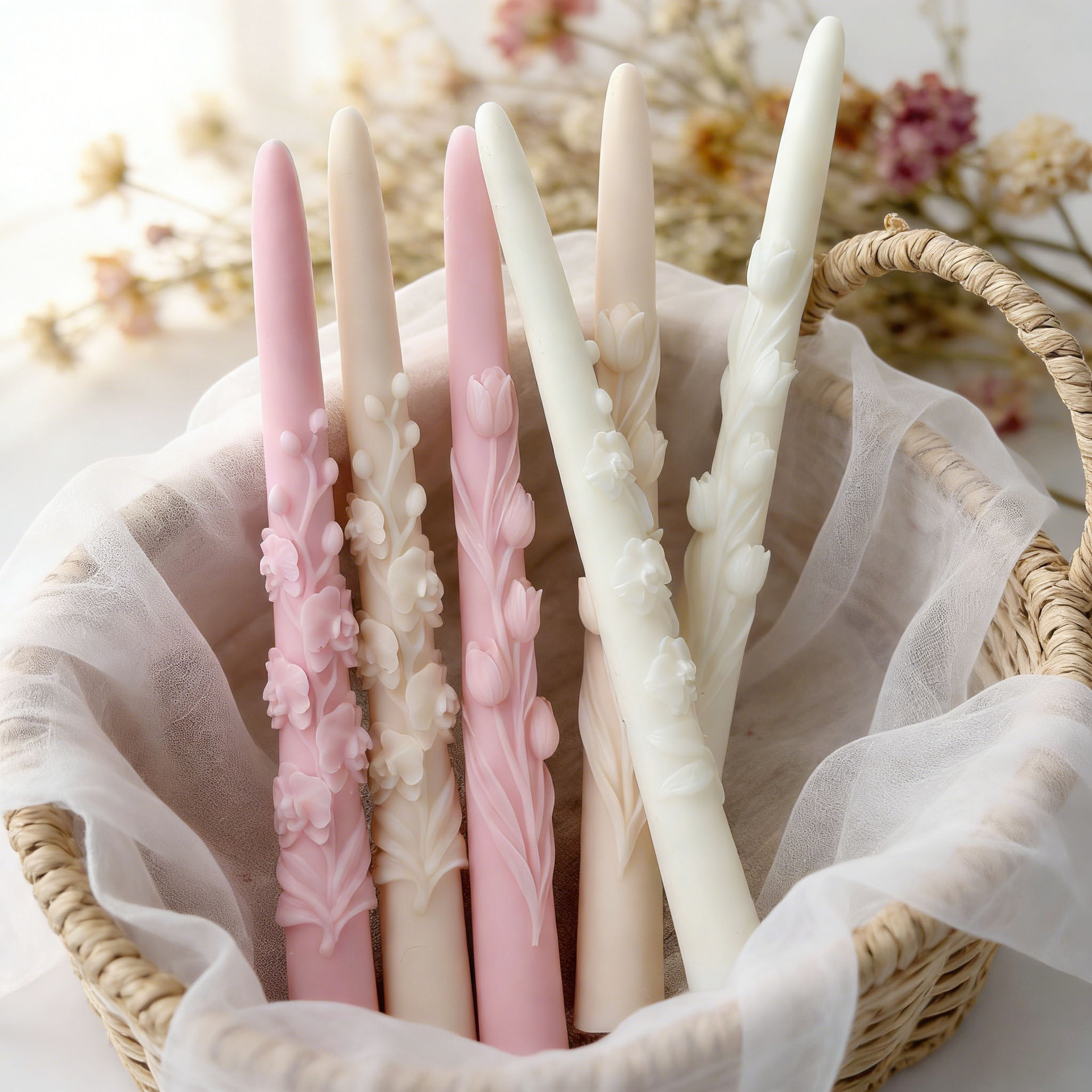 Long Pole Flower Taper Candle  - Candle Making Soy Wax recensione e prezzo