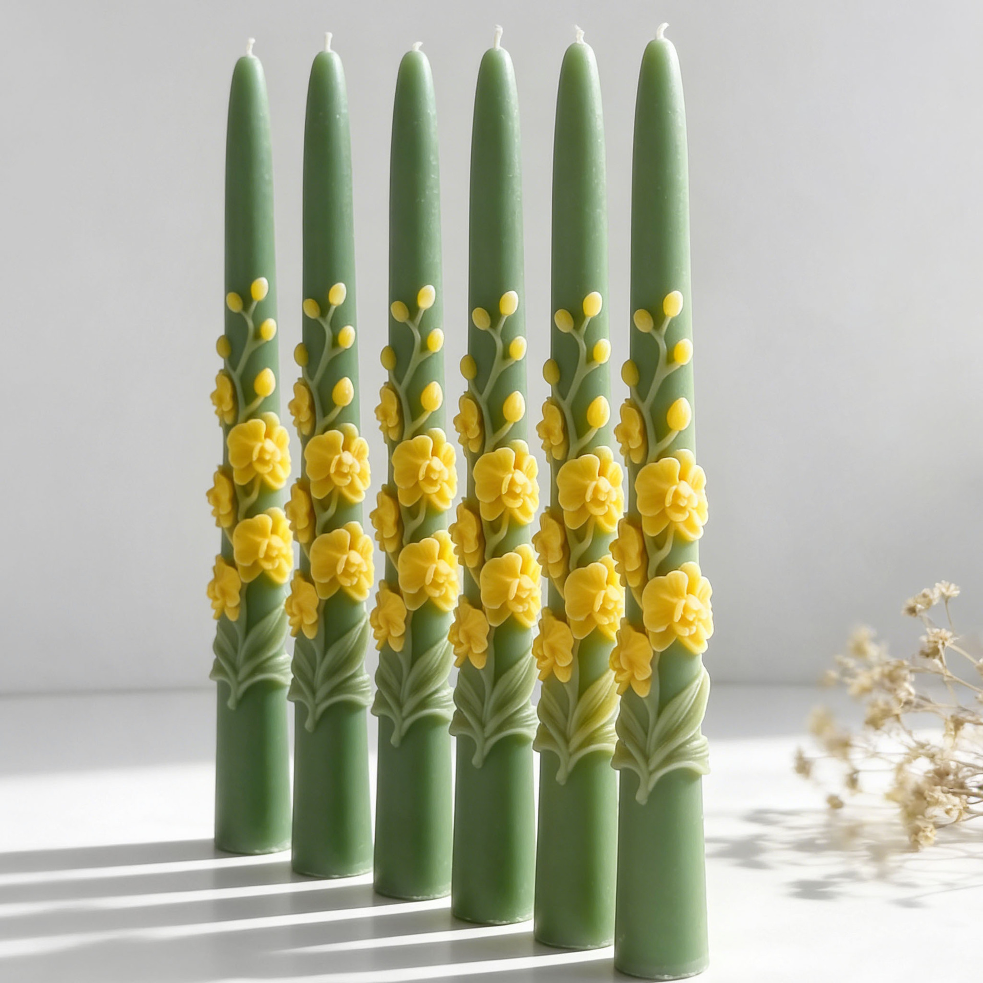 Long Pole Flower Taper Candle  - Candle Making Soy Wax recensione e prezzo