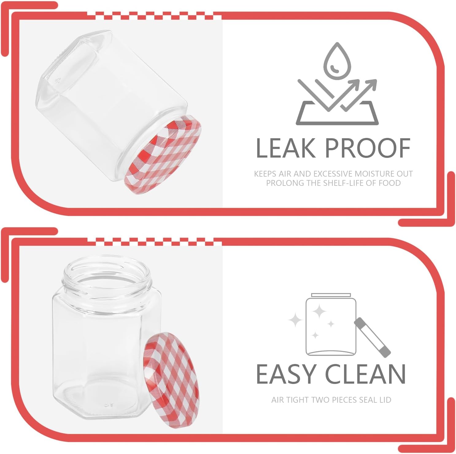 Hexagonal Glass Jars with Lids - Candle Making Glass Jars recensione e prezzo