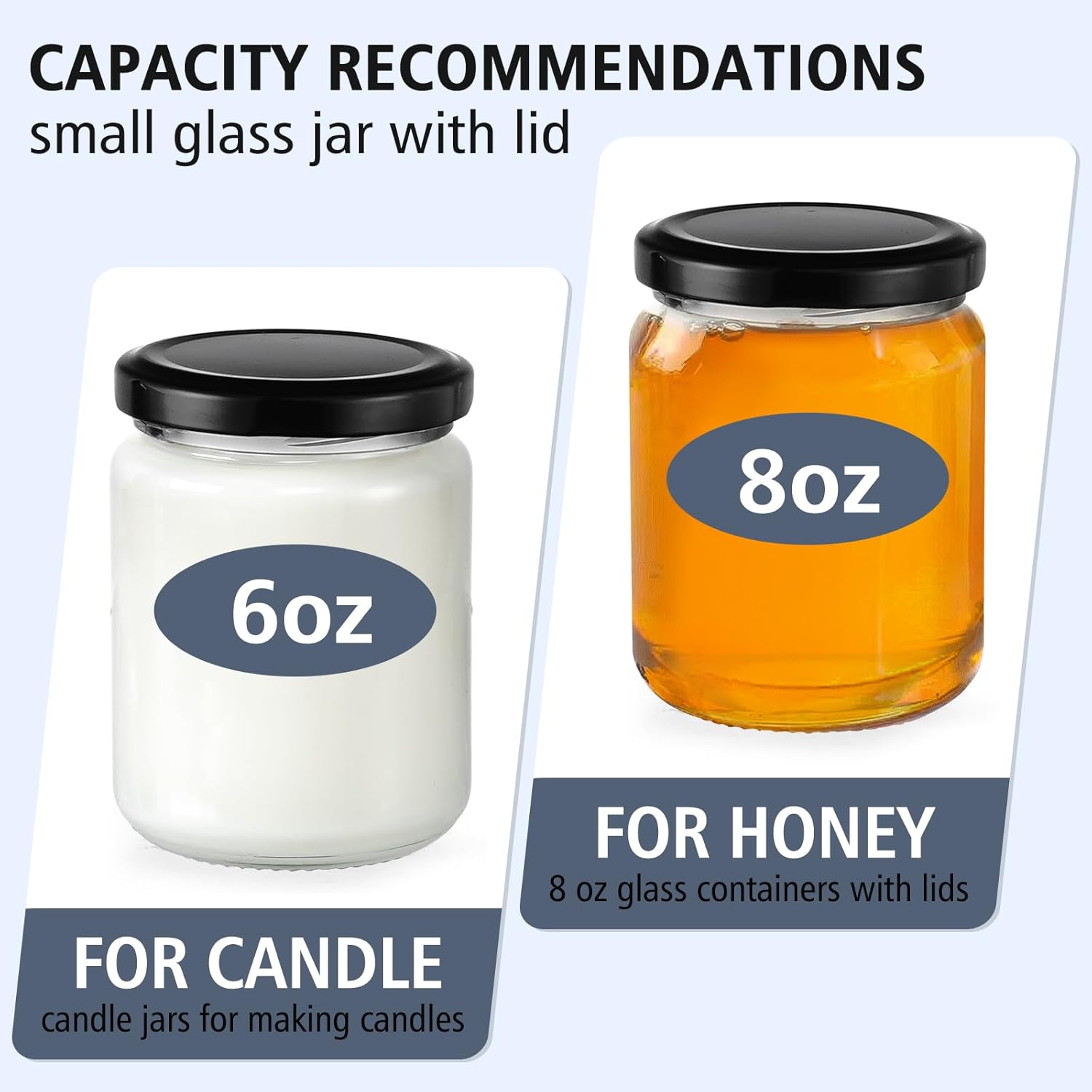 8 oz Small Glass Jars with Air - Candle Making Glass Jars recensione e prezzo