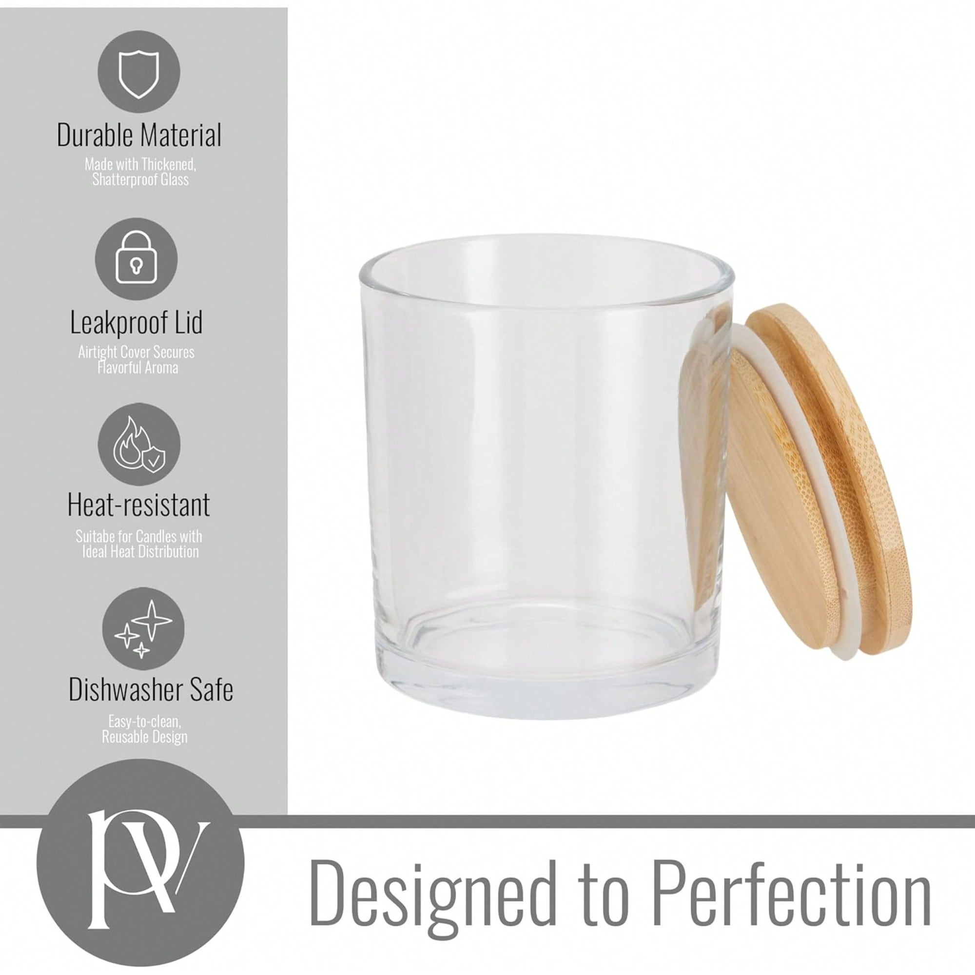 10 Oz. Glass Candle Jars With  - Candle Making Glass Jars recensione e prezzo