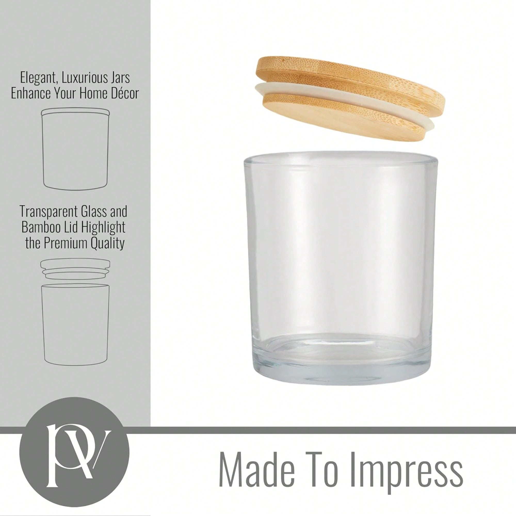 10 Oz. Glass Candle Jars With  - Candle Making Glass Jars recensione e prezzo