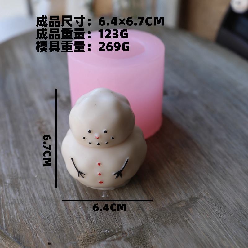 Fat snow man silicone mold DIY - Candle Making Fat recensione e prezzo