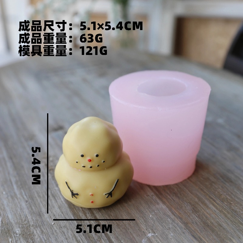 Fat snow man silicone mold DIY - Candle Making Fat recensione e prezzo