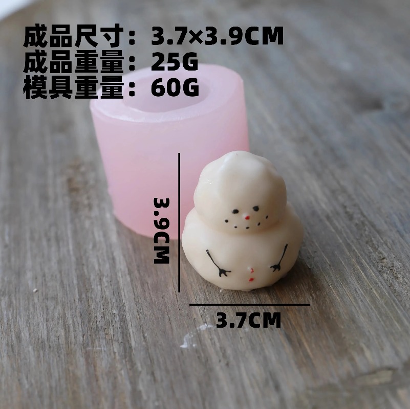 Fat snow man silicone mold DIY - Candle Making Fat recensione e prezzo