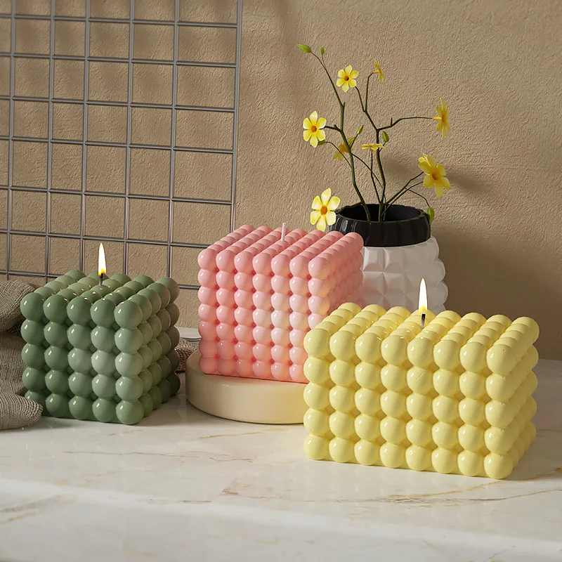 Large Bubble Cube Candles Sili - Candle Making Wax recensione e prezzo