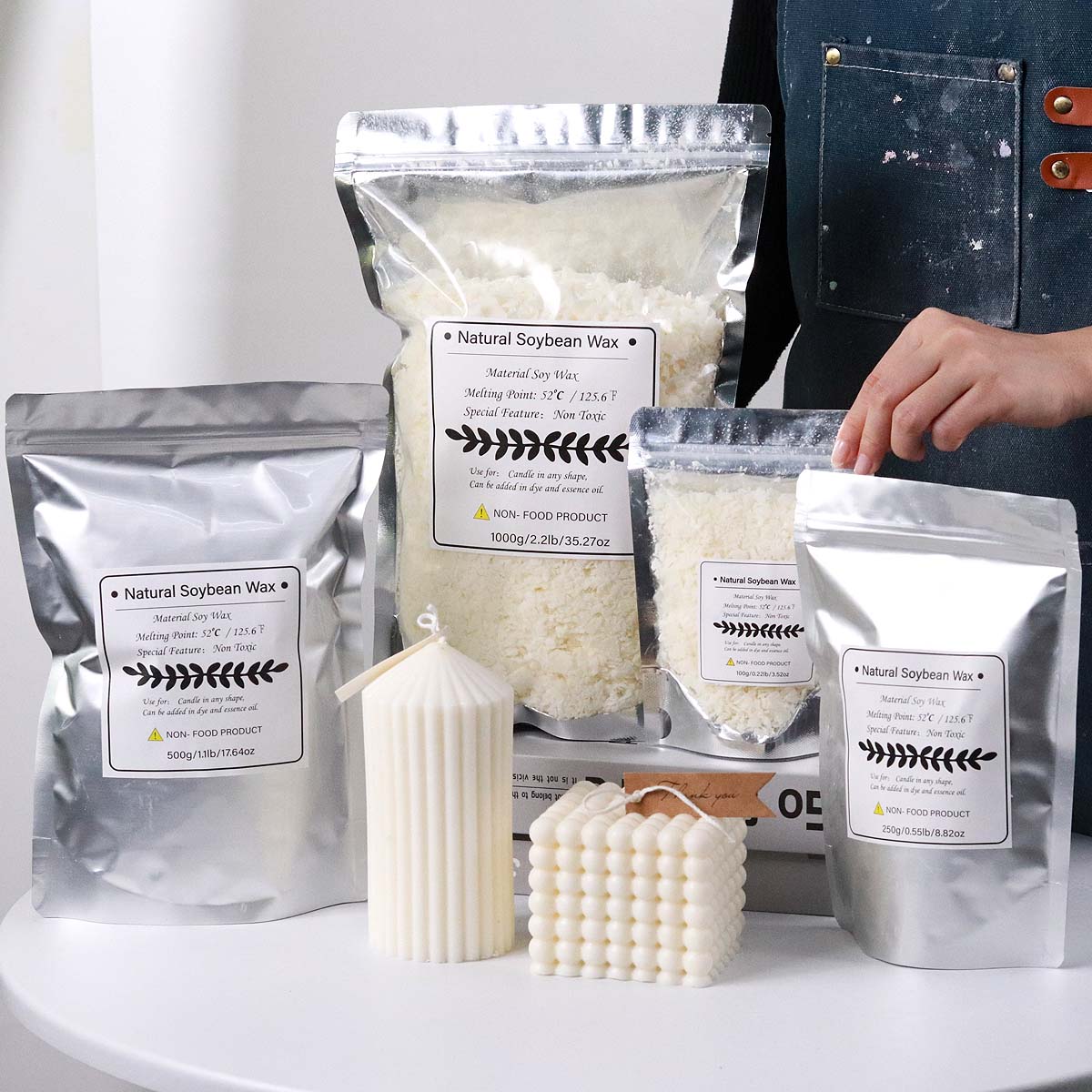 100/250/500/1000g Natural Soy  - Candle Making Soy Wax recensione e prezzo