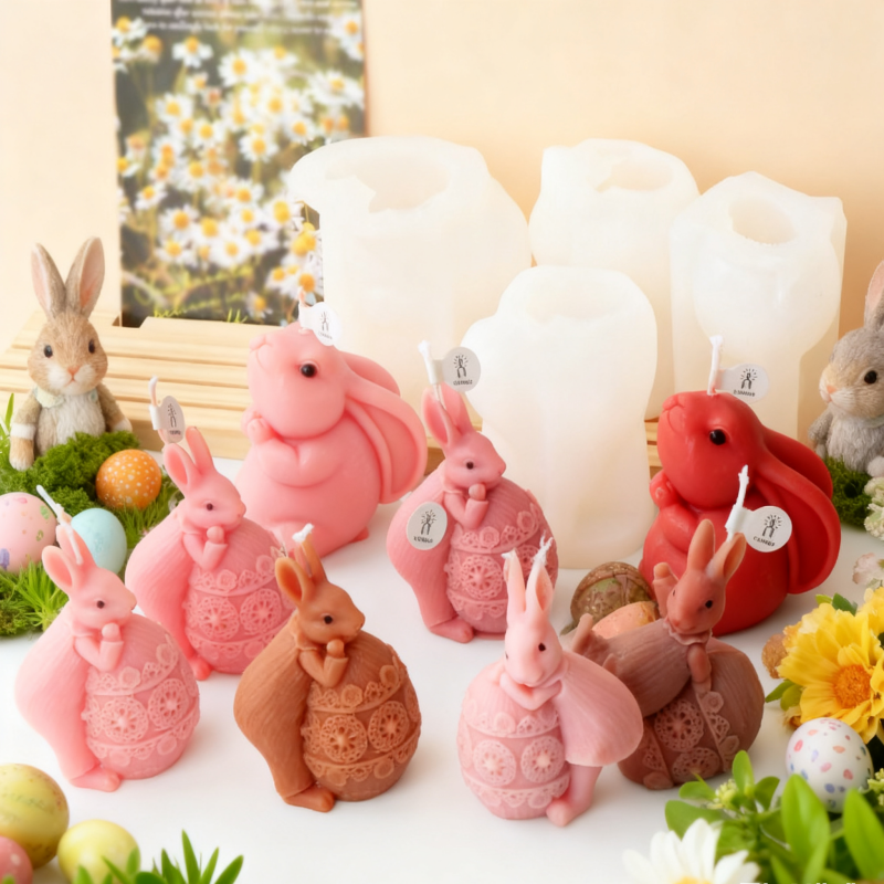 3D Easter Rabbit Silicone Mold - Candle Making Fat recensione e prezzo