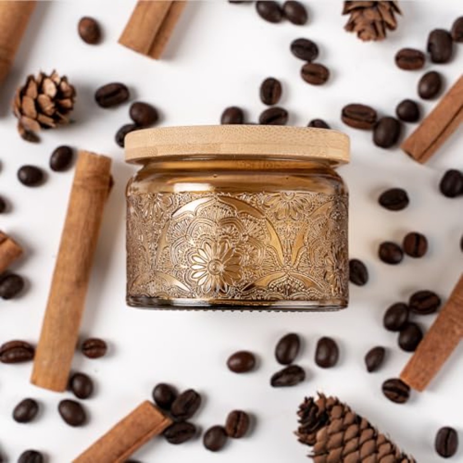 18-Pack 4oz Embossed Glass Can - Candle Making Glass Jars recensione e prezzo