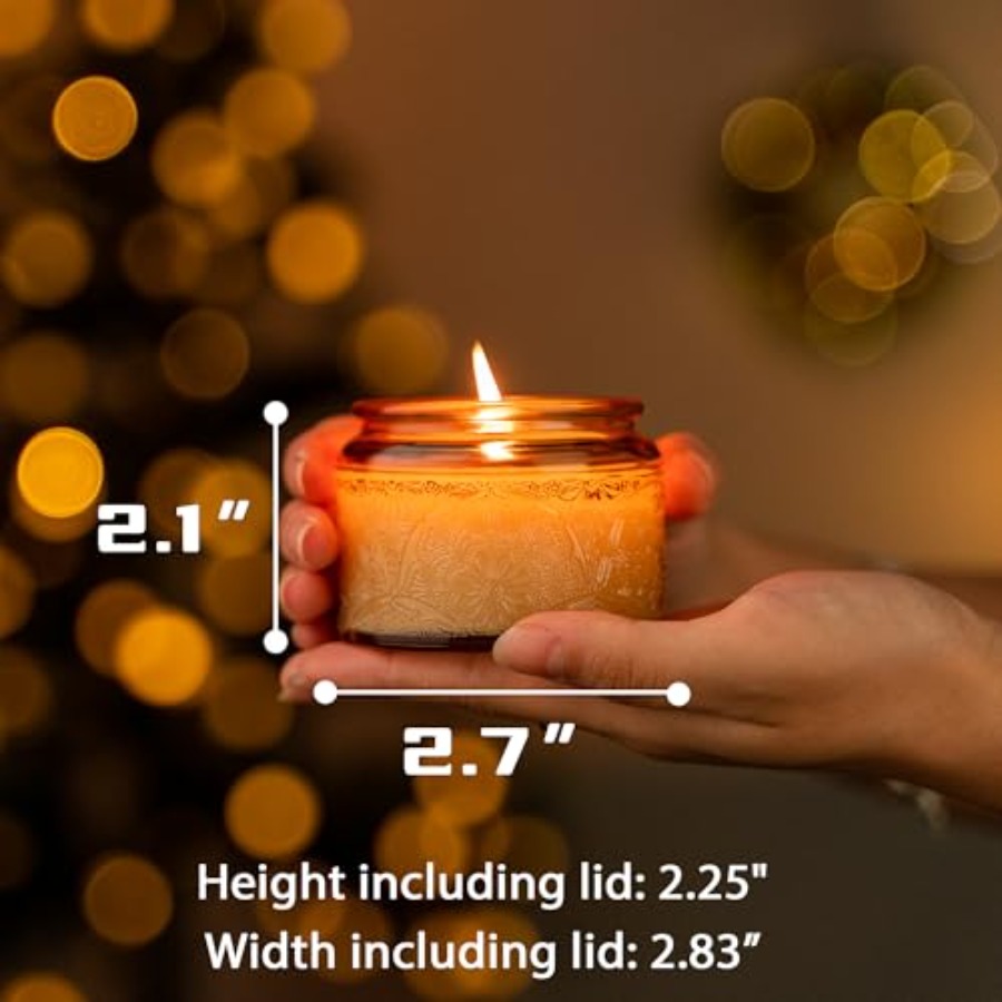 18-Pack 4oz Embossed Glass Can - Candle Making Glass Jars recensione e prezzo