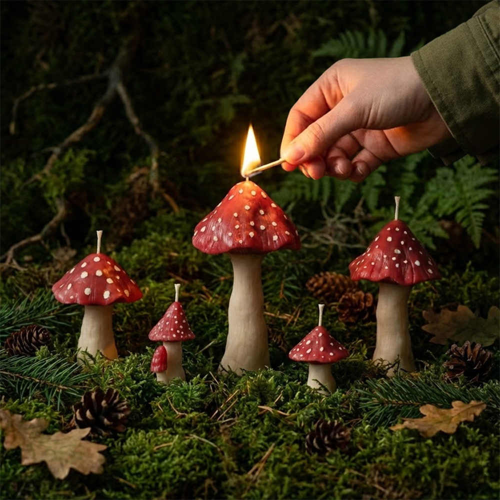 Mushroom Silicone Molds for Ca - Candle Making Soy Wax recensione e prezzo