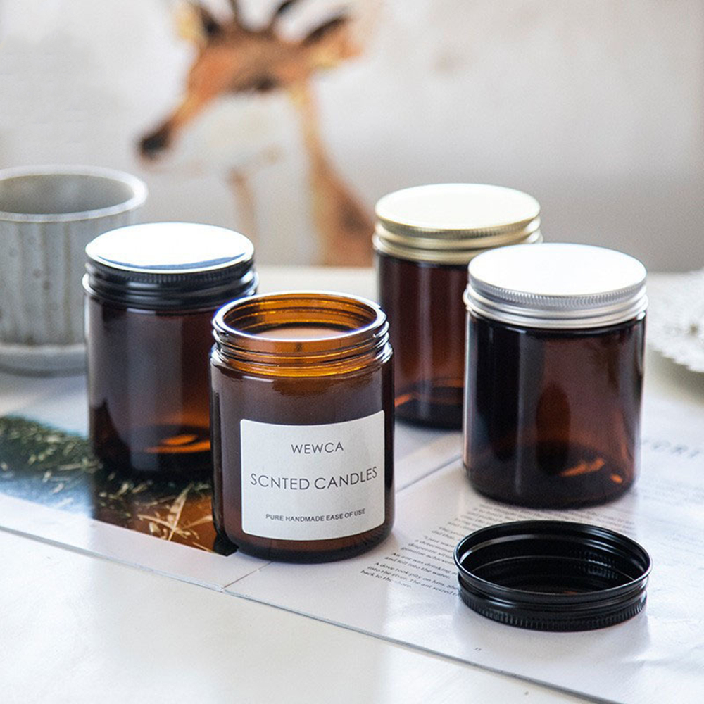 Empty Candle Jars, 8oz Amber G - Candle Making Glass Jars recensione e prezzo