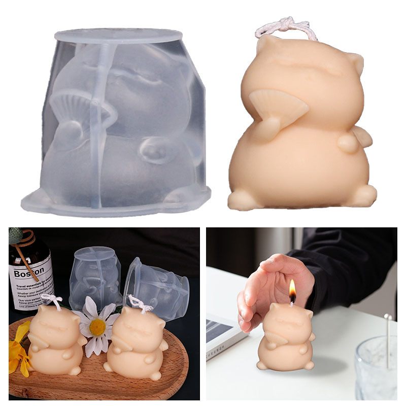 Cute Fat Cat Silicone Candle M - Candle Making Fat recensione e prezzo