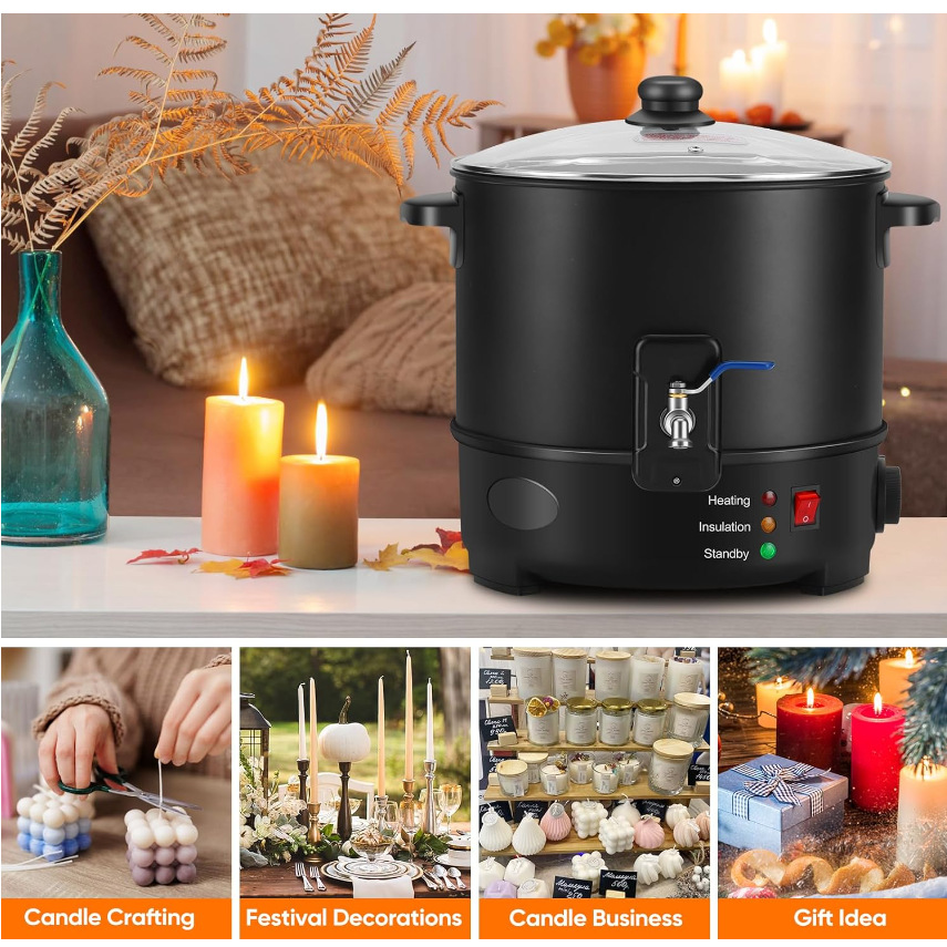 EU US Plug Electric Melting Ca - Candle Making Wax recensione e prezzo