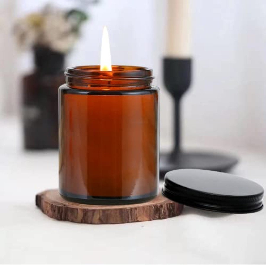 8oz Amber Candle Jars Set of 3 - Candle Making Glass Jars recensione e prezzo