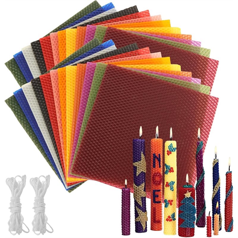 24Pcs 8x8 Inch Beeswax Sheets  - Candle Making Kit For Adults recensione e prezzo