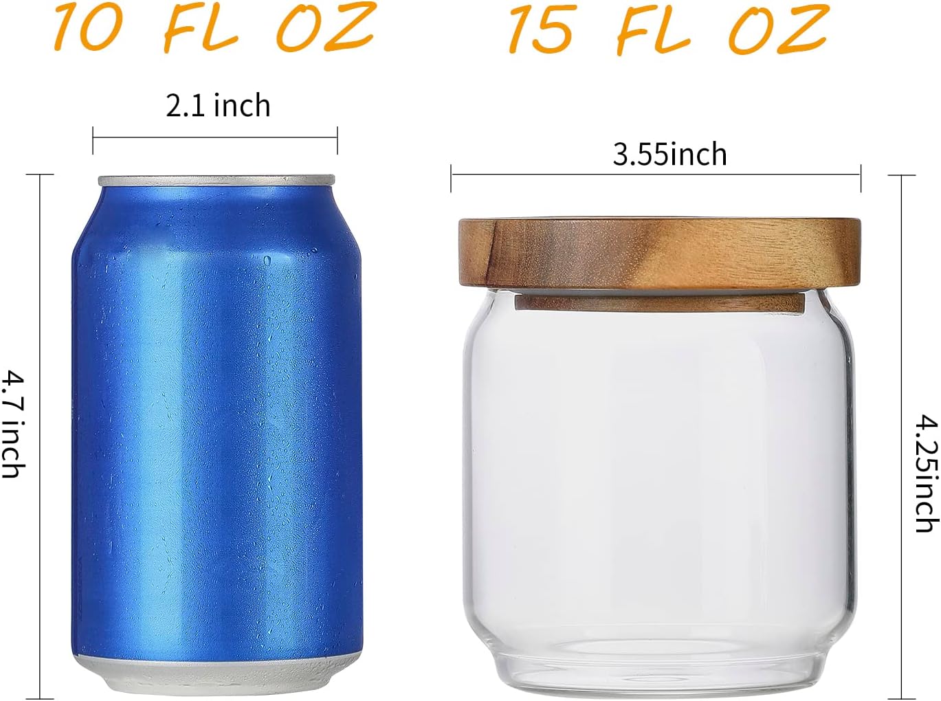 4 Pack 15oz Clear Glass Jars w - Candle Making Glass Jars recensione e prezzo